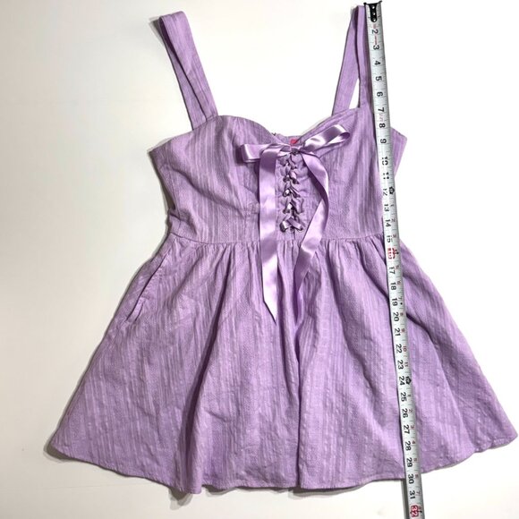 Sugar Thrillz Dolls Kill Lavender Purple Lace Up Dress Rapunzel Costume Tangled - Picture 12 of 13